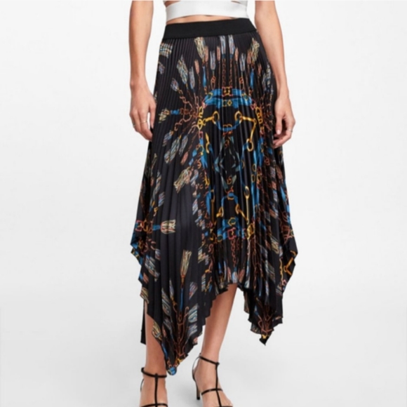 Blogger favorite! Zara pleated chain midi skirt - Picture 5 of 9